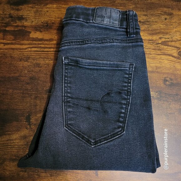 American Eagle Jeans 6 S Jegging Curvy Highest Rise Next Level Stretch Black - Picture 3 of 13